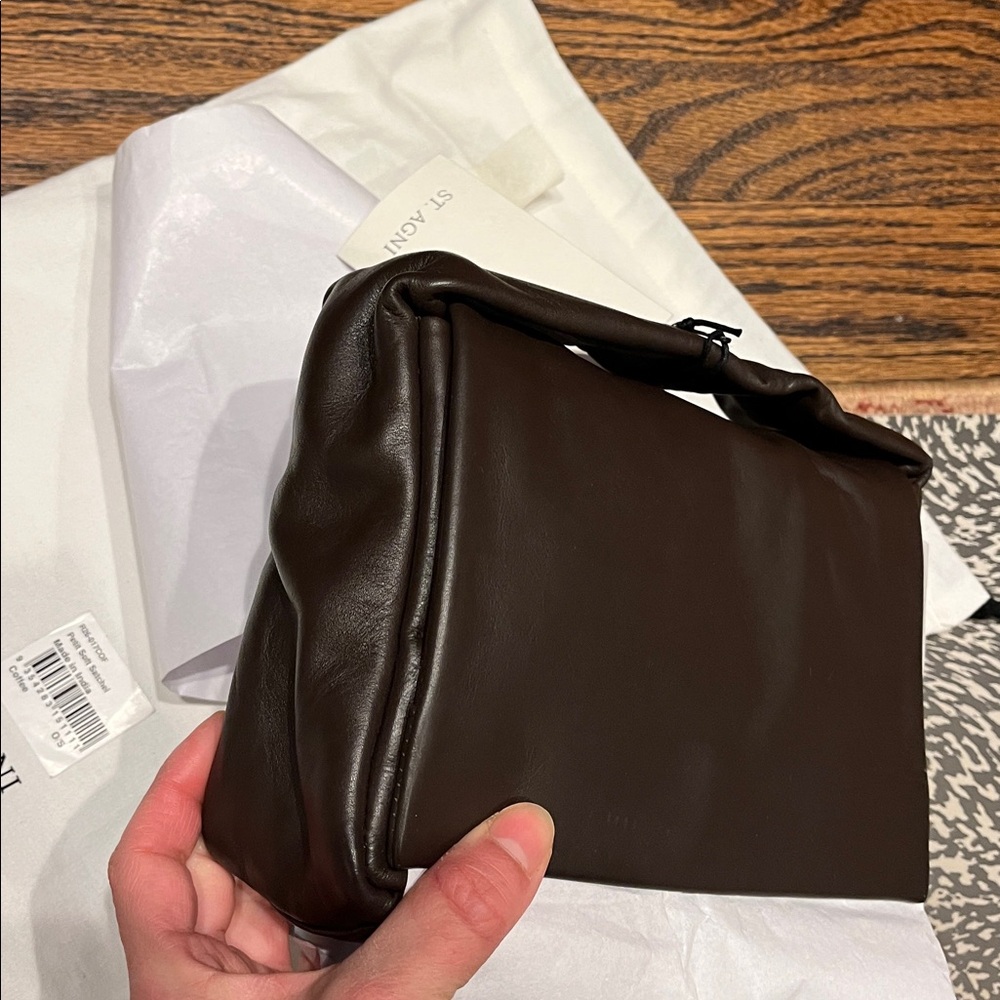 St. Agni Petit Soft Satchel - Coffee NWT - Picture 2 of 6